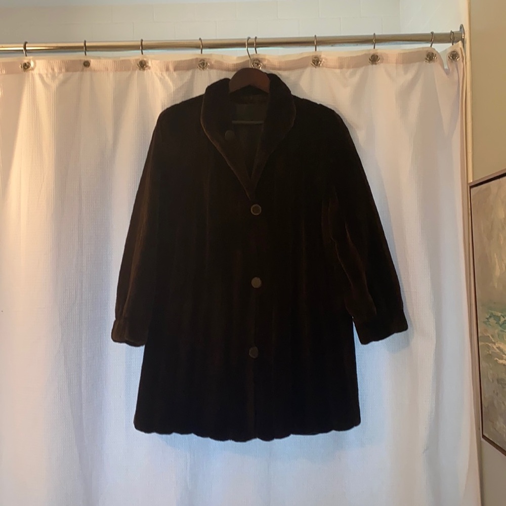 Vintage Real Mink Fur Reversible Coat